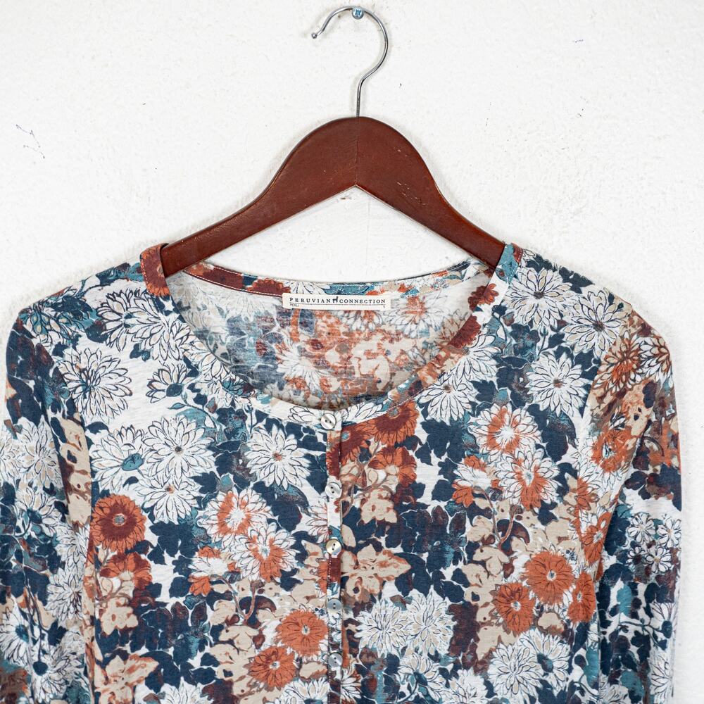 Peruvian Connection Women's Floral Print Babydoll Dress size Small - Picture 8 of 9